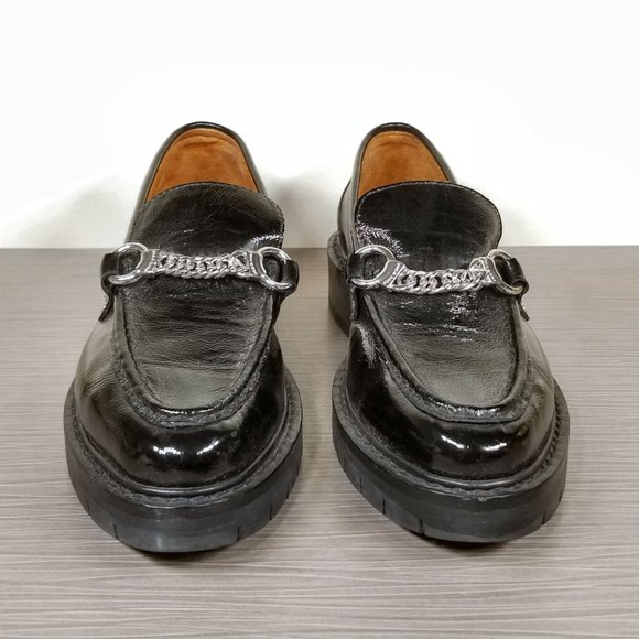 rag & bone 'Curtis' Loafer Black Patent Textured Leather, Womens Size 7 US / 37 - Picture 2 of 12